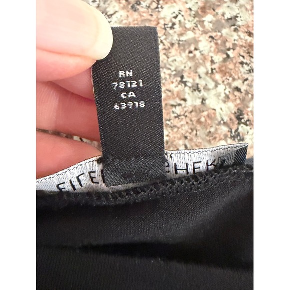 Eileen Fisher Boat Neck Tunic Dress Women Small Black Tencel Lyocell Side Slit - Picture 8 of 9